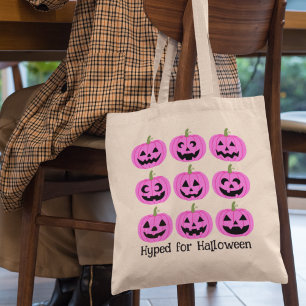 Tote Bag Des Citrouilles roses à la mode pour Halloween