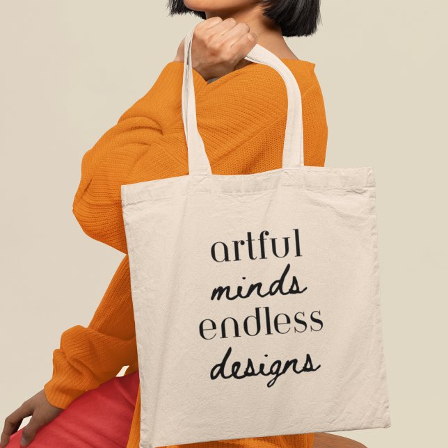 Tote Bag Des esprits respectueux Conception sans fin Cool A (Shop now and carry your artful mind wherever you go!)