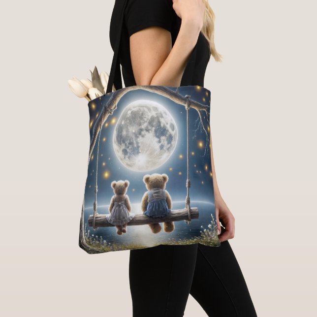 Tote Bag Des nounours sur une aile au clair de lune (De près)