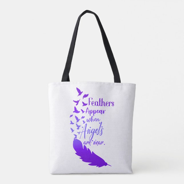 Tote Bag Des Plumes Apparaissent Lorsque Les Anges Sont Prè (Dos)