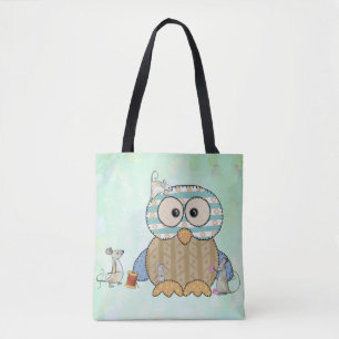 Tote Bag Des souris coudre à chouette