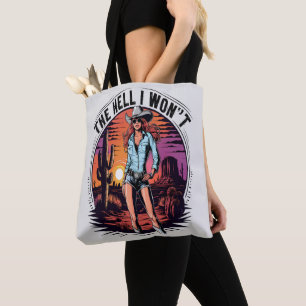 Tote Bag Desert Diva : Charme de cowgirl