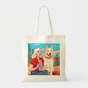 Tote Bag Desert Secourt Chien, Tequila et Femanhood Print