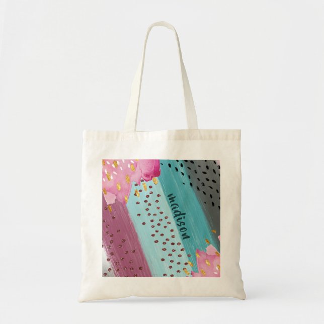 Tote Bag Design Abstrait pétillant (Devant)