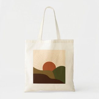 Tote Bag Design d'art Boho Sunset