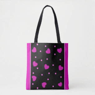 Tote Bag Design de coeur moderne rose mignonne
