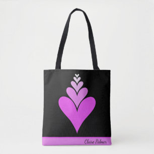 Tote Bag Design de coeur moderne rose mignonne