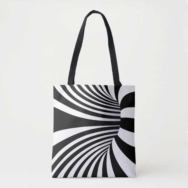 Tote Bag Design d'illusion optique hypnotique (Devant)