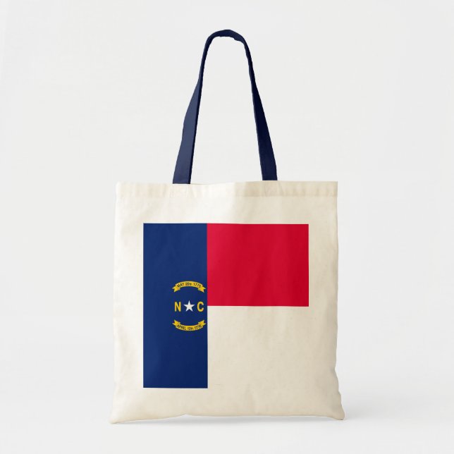 Tote Bag Design du drapeau de l'État de Caroline du Nord (Devant)