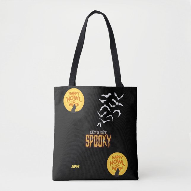 Tote Bag Design Halloween éffrayant (Devant)