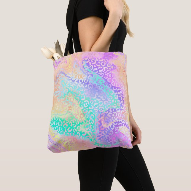 Tote Bag Design Iridescendant Leopard Series 3 (De près)