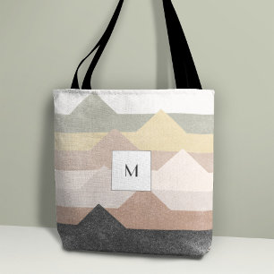 Tote Bag Design montagnard Abstrait