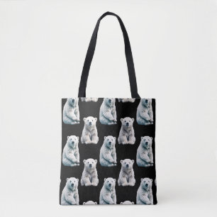 Tote Bag Design Motif animal de l'ours polaire