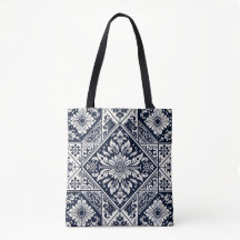 Design Motif simple Batik Bleu et Carreaux blancs