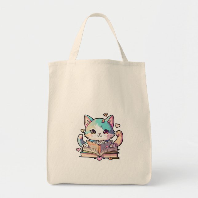 Tote Bag design pour chat mignon (Devant)