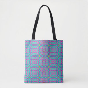 Tote Bag Design rectangulaire rose vif sur Arrière - plan b