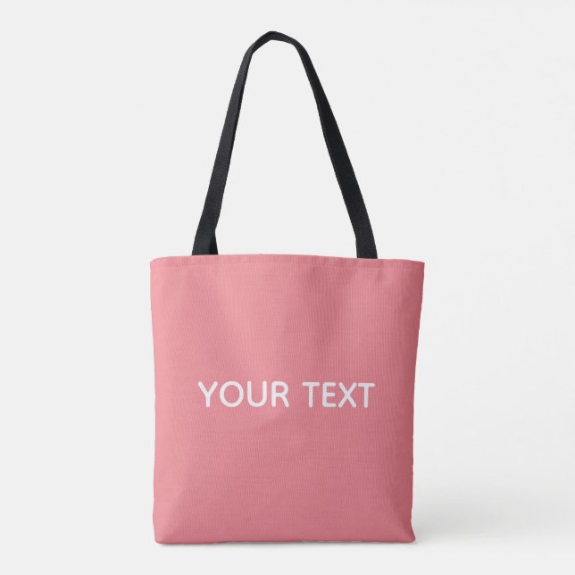 Tote Bag Design Turquoise clair et rose double face (Dos)
