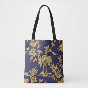 Tote Bag Design vintage sans faille avec Hawaii, trop