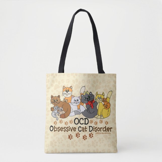 Tote Bag Désordre obsédant de chat d'OCD (Devant)