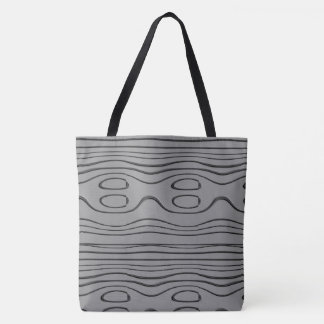 Tote Bag Dessin abstrait MODERNE en gris-profond-noir