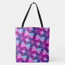 Dessin abstrait MODERNE en rouge-profond bleu-rose