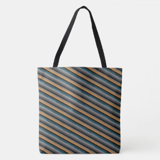 Tote Bag Dessin abstrait MODERNE en vert noir gris clair