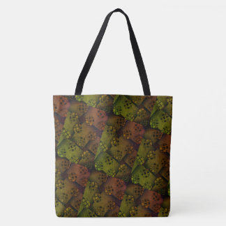 Tote Bag Dessin abstrait MODERNE jaune foncé brun