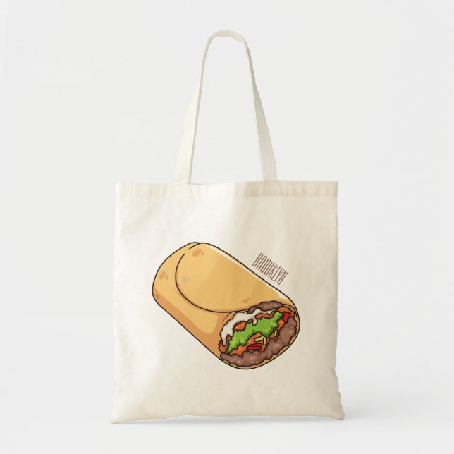 Tote Bag dessin animé de Burrito (Devant)
