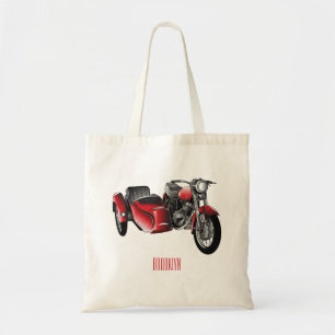 Tote Bag dessin animé de la moto Sidecar
