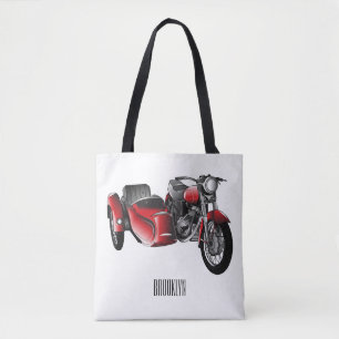 Tote Bag dessin animé de la moto Sidecar