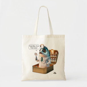 Tote Bag Dessin animé médical de sardine chunky Fish-ician
