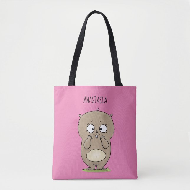 Tote Bag Dessin d'adorable hamster (Devant)