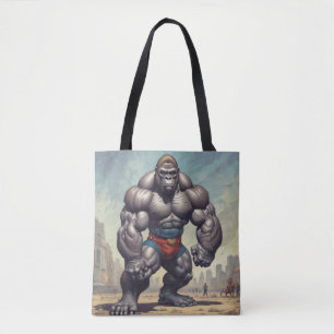 Tote Bag Dessin d'art pop de Gorilla Bodybuilder