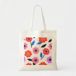 Tote Bag Dessin de fleurs à la main motif