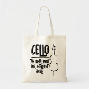 Tote Bag Dessin de ligne Cellist intelligent