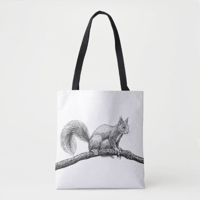 Tote Bag Dessin d'écureuil (Devant)