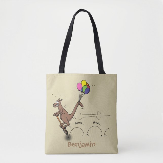 Tote Bag Dessin d'humour australien kangourou (Devant)