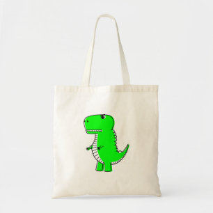 Tote Bag Dessin Dinosaure Vert