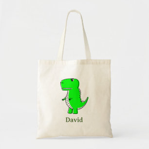 Tote Bag Dessin Dinosaure Vert