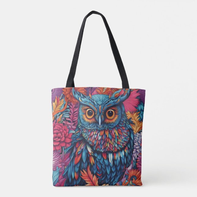 Tote Bag Dessin d'objets Owl (Dos)