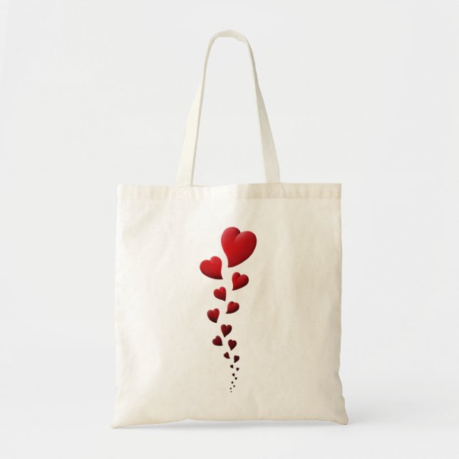 Tote Bag Dessin du coeur, Cadeau de la Saint Valentin, Cade (Devant)