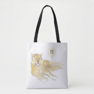 Tote Bag Dessin original 2 Tigre chinois Année M Anniversai
