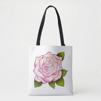 Tote Bag Dessin rose vintage
