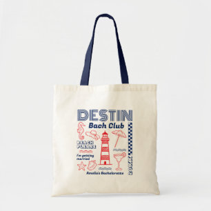 Tote Bag Destin Bach Club Beach Enterrement de Vie de Jeune