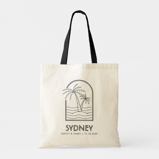 Tote Bag Destination du week-end Mariage Sydney Australie (Dos)