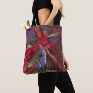 Tote Bag Destinées animales par Franz Marc, Art cubiste vin