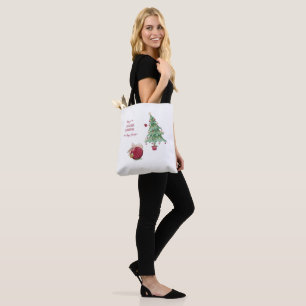 Tote Bag Détente Noël Bunny vacances Scène Noël Arbre de No