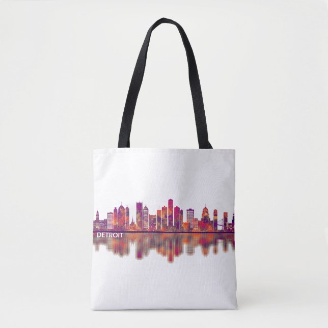 Tote Bag Detroit Michigan Skyline (Devant)