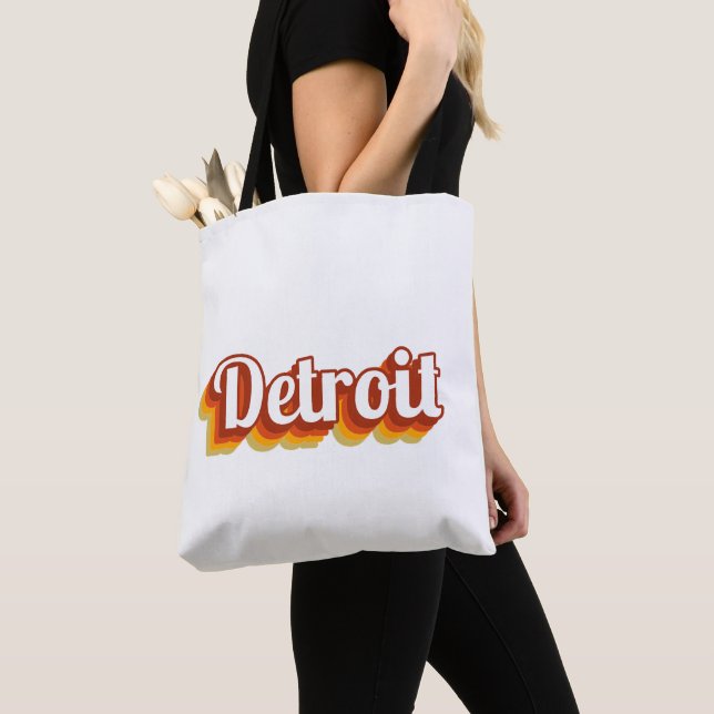 Tote Bag Détroit vintage (De près)