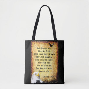 Tote Bag Deux aigles avec Ésaïe 40:31